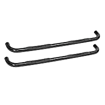 23-2365 E-Series Powdercoated Black Nerf Bars, Covers Cab Length - Set of 2