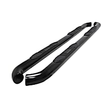 Nerf Bars, 61.0 in. Bed, Fleetside, Crew Cab Pickup, Rocker Panel Mount, Powdercoated Black, Cab Length, Set of 2, E-Series - 