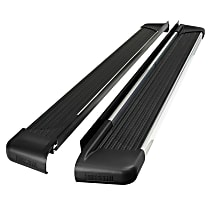 Running Boards, Extended Cab Pickup, Black, Non-Powered, Aluminum, Set of 2, SG6 Series