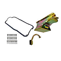 Universal,Oil Pan Kit 7QT- Gold Zinc Finish - 1986/2002 Small Block Chevy (Drag Racing)