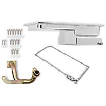 5044WND Universal,Aluminum Oil Pan kit, 7QT GM LS1/2/6 & LQ9 engines Silver Finish Front Sump