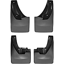 110026-120026 Front and Rear, Driver and Passenger Side Mud Flaps, Black, Plastic, DigitalFit Series