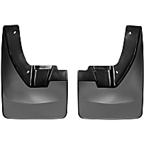 110026 Front, Driver and Passenger Side Mud Flaps, Black, Plastic, DigitalFit Series