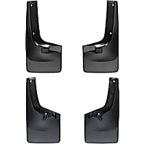 110032-120032 Front and Rear, Driver and Passenger Side Mud Flaps, Black, Plastic, DigitalFit Series