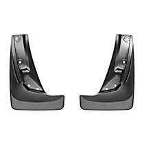 Front, Driver and Passenger Side Mud Flaps, Black, Plastic
