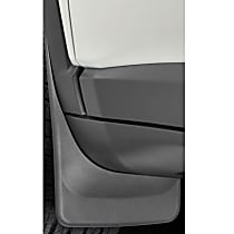 Front, Driver and Passenger Side Mud Flaps, Black, Plastic