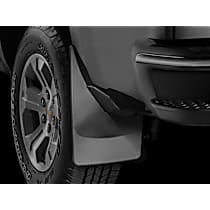 Front and Rear, Driver and Passenger Side Mud Flaps, Black, Thermoplastic