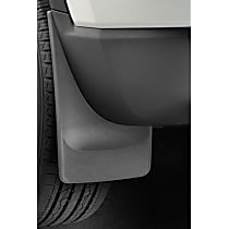 Rear, Driver and Passenger Side Mud Flaps, Black, Plastic