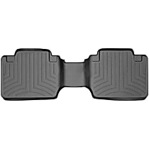 Rear Molded Floor Liner, Extended Cab Pickup, With Carpeted Storage, Black, Made of Rubberized Thermoplastic Polyolefins, FloorLiner Series