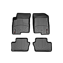Front and Second Row Molded Floor Liner, Sport Utility, Fits Vehicles With Single Driver-Side Hook, Black, Made of Rubberized Thermoplastic Polyolefins, FloorLiner Series