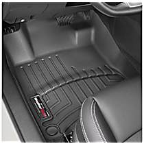 Front Row Molded Floor Liner, Black, Made of Rubberized Thermoplastic Polyolefins, FloorLiner Series