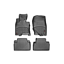 Front and Second Row Molded Floor Liner, Sport Utility, Black, Made of Rubberized Thermoplastic Elastomer, FloorLiner Series
