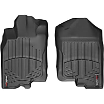 Front Row Molded Floor Liner, without Retention Device, Black, Made of Rubberized Thermoplastic Polyolefins, FloorLiner Series