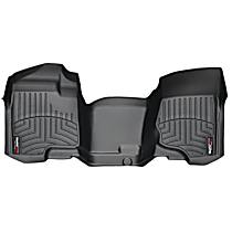 Front Row Molded Floor Liner, Over The Hump, Black, Made of Rubberized Thermoplastic Polyolefins, FloorLiner Series