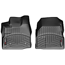 Front Molded Floor Liner, Sport Utility, Dual Floor Posts, Black, Made of Rubberized Thermoplastic Polyolefins, FloorLiner Series