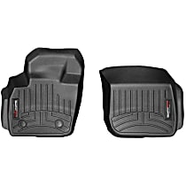 Front Molded Floor Liner, Sedan, Black, Made of Rubberized Thermoplastic Polyolefins, FloorLiner Series