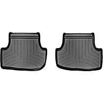 Rear Molded Floor Liner, Sedan, Black, Made of Rubberized Thermoplastic Polyolefins, FloorLiner Series