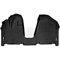 Front Row Molded Floor Liner, Over The Hump, Black, Made of Rubberized Thermoplastic Polyolefins, FloorLiner Series
