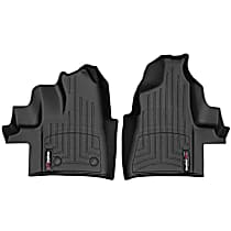 Front Row Molded Floor Liner, Black, Made of Rubberized Thermoplastic Polyolefins, FloorLiner Series