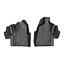 Front Row Molded Floor Liner, with Vinyl Flooring, Black, Made of Rubberized Thermoplastic Polyolefins, FloorLiner Series