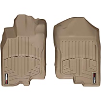 Front Row Molded Floor Liner, without Retention Device, Tan, Made of Rubberized Thermoplastic Polyolefins, FloorLiner Series