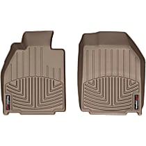 Front Row Molded Floor Liner, Convertible, without Porsche Bose Sound, Tan, Made of Rubberized Thermoplastic Polyolefins, FloorLiner Series