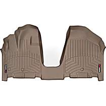 Front Row Molded Floor Liner, Over The Hump, Tan, Made of Rubberized Thermoplastic Polyolefins, FloorLiner Series