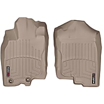 Front Row Molded Floor Liner, with Retention Devices, Tan, Made of Rubberized Thermoplastic Polyolefins, FloorLiner Series