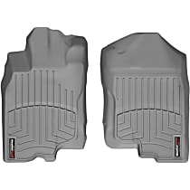 Front Row Molded Floor Liner, without Retention Device, Gray, Made of Rubberized Thermoplastic Polyolefins, FloorLiner Series