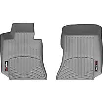 Front Row Molded Floor Liner, with Dual Floor Retention Hooks, Gray, Made of Rubberized Thermoplastic Polyolefins, FloorLiner Series