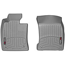 Front Row Molded Floor Liner, Passenger Side Foot Rest, Gray, Made of Rubberized Thermoplastic Polyolefins, FloorLiner Series