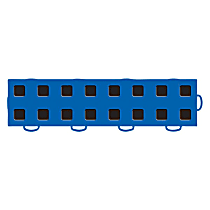 Floor Tile - Black and Blue, Universal