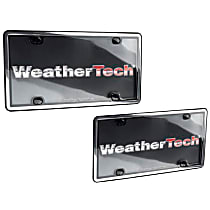 60023 License Plate Frame - Chrome with Black Trim, Eastman Durastar Polymer, Universal, Sold individually