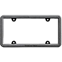 8ALPBF1 License Plate Frame - Black Textured, Polycarbonate, Universal, Sold individually