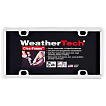 8ALPCF8 License Plate Frame - White, Eastman Durastar Polymer, Universal, Sold individually