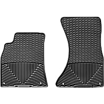 W111 Front Row All-weather Series Flat Floor Mat, Black Made of Rubberized Thermoplastic Elastomer