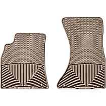 W111TN Front Row All-weather Series Flat Floor Mat, Tan Made of Rubberized Thermoplastic Elastomer