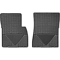 W124 Front Row All-weather Series Flat Floor Mat, Black Made of Rubberized Thermoplastic Elastomer