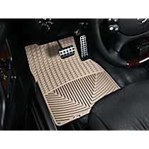 W124TN Front Row All-weather Series Flat Floor Mat, Tan Made of Rubberized Thermoplastic Elastomer