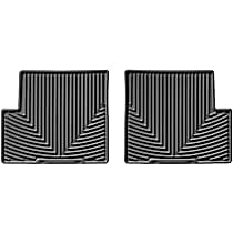 W125 Second Row All-weather Series Flat Floor Mat, Black Made of Rubberized Thermoplastic Elastomer