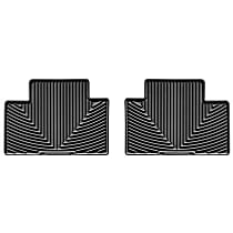 W136 Second Row All-weather Series Flat Floor Mat, Black Made of Rubberized Thermoplastic Elastomer