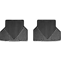 W143 Second Row All-weather Series Flat Floor Mat, Black Made of Rubberized Thermoplastic Elastomer