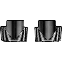 W146 Second Row All-weather Series Flat Floor Mat, Black Made of Rubberized Thermoplastic Elastomer