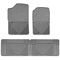 Front and Second Row Flat Floor Mat, Sport Utility, Gray, Made of Rubberized Thermoplastic Elastomer, All-weather Series