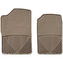W14TN Front Row All-weather Series Flat Floor Mat, Tan Made of Rubberized Thermoplastic Elastomer