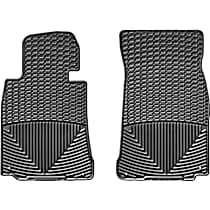 Front Row Flat Floor Mat, Black, Made of Rubberized Thermoplastic Elastomer, All-weather Series
