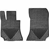 Front Row Flat Floor Mat, Dual Driver-Side Floor Posts, Black, Made of Rubberized Thermoplastic Elastomer, All-weather Series