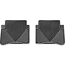 W164 Second Row All-weather Series Flat Floor Mat, Black Made of Rubberized Thermoplastic Elastomer
