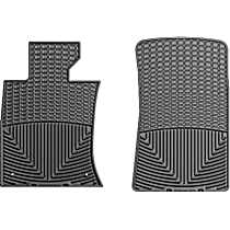Front Row Flat Floor Mat, Black, Made of Rubberized Thermoplastic Elastomer, All-weather Series