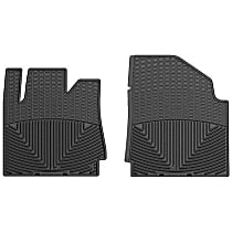 W191 Front All-weather Series Flat Floor Mat, Black Made of Rubberized Thermoplastic Elastomer